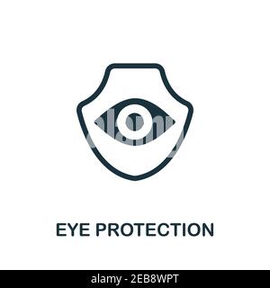 Icône de protection oculaire. Illustration simple de la collection de protection individuelle. Icône Creative Eye protection pour la conception Web, les modèles et les infographies Illustration de Vecteur