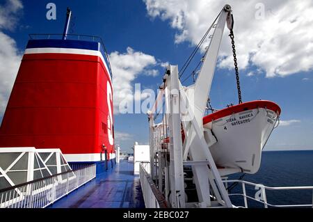 VARBERG, SUÈDE- 7 JUILLET 2010 : navire de la ligne Stena M / S Stena Nautica, qui s'étend entre Varberg (Suède)-Grenå (Danemark) sur la mer du Kattegat. Banque D'Images