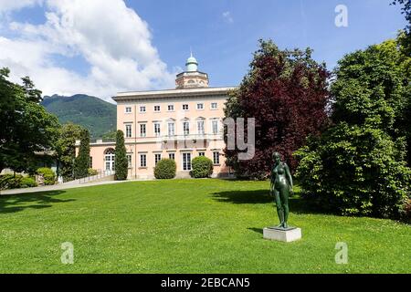 Lugano, Suisse - 21 mai 2018 : Villa Ciani et le parc botanique Banque D'Images