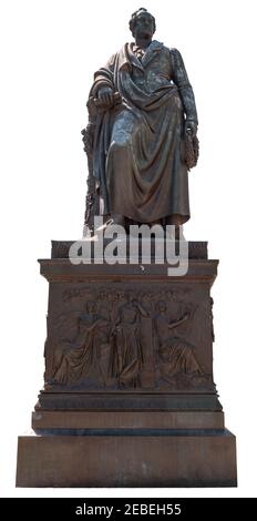 Monument de Johann Wolfgang von Goethe sur Goetheplatz, 1844, isolé, Francfort, Allemagne Banque D'Images