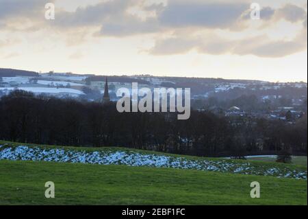 Masham North Yorkshire en hiver Banque D'Images