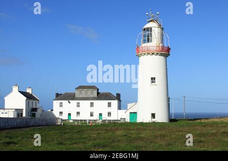 Loop Head Lighthouse. Le comté de Clare, Irlande Banque D'Images