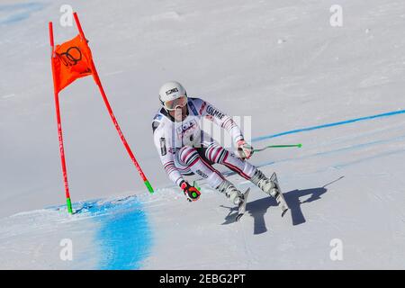 Cortina (BL, Italie. 12 février 2021. Cortina (BL), Italie, Vertigine, 12 février 2021, CLAREY Johan (FRA) 5e CLASSÉE au cours des Championnats du monde DE SKI alpin 2021 FIS - entraînement Downhill - hommes - course de ski alpin crédit: Sergio Bisi/LPS/ZUMA Wire/Alay Live News Banque D'Images