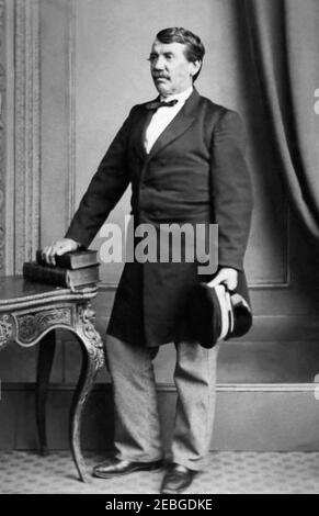 David Livingstone (1813–1873), médecin écossais, congrégationaliste, missionnaire chrétien pionnier auprès de la London Missionary Society, explorateur en Afrique, et l'un des héros britanniques les plus populaires de l'ère victorienne de la fin du XIXe siècle. Banque D'Images