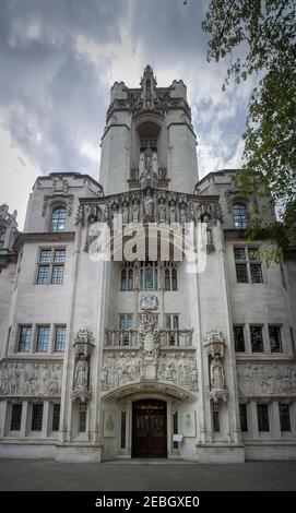 Façade de la Cour suprême, Parliament Square, Westminster, Londres, Royaume-Uni Banque D'Images