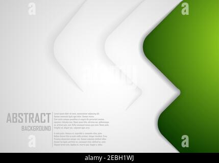 Arrière-plan abstrait de couleur verte. Arrière-plan vectoriel de courbe verte avec espaces blancs pour la conception Illustration de Vecteur