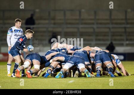 12 février 2021 ; AJ Bell Stadium, Salford, Lancashire, Angleterre ; Rugby anglais en première, sale Sharks versus Bath ; will Cliff of sale Sharks met dans la mêlée Banque D'Images