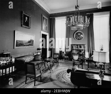 Chambres White House : est, Rouge. Vue sur la chambre Rouge. White House, Washington, D.C. Banque D'Images