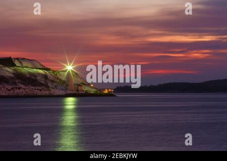 Phare de l'île Georges, Halifax, Nouvelle-Écosse, Canada. Banque D'Images