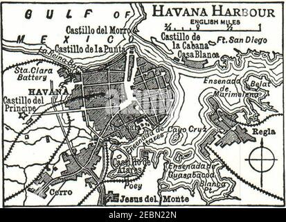 NSRW Havana - carte du port. Banque D'Images