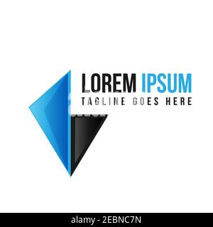 Concept de symbole abstrait carré. Illustration vectorielle de modèle de conception de concept de signe minimal. Illustration vectorielle EPS.8 EPS.10 Illustration de Vecteur