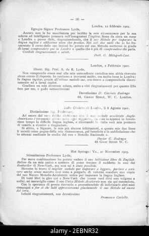 Nuova edizione aumentata e riveduta dell'unico metodo accélérazionale per imparare a parlare, leggere e scrivere la lingua tedesca - 036. Banque D'Images