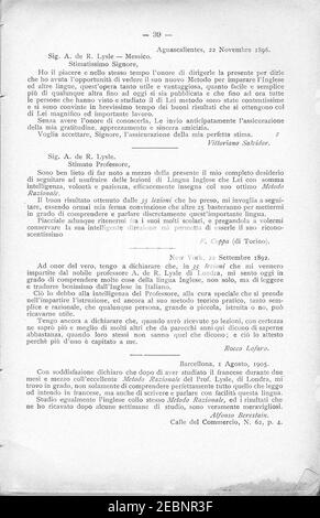 Nuova edizione aumentata e riveduta dell'unico metodo accélérazionale per imparare a parlare, leggere e scrivere la lingua tedesca - 039. Banque D'Images