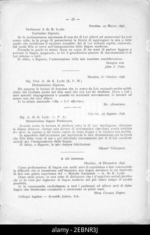 Nuova edizione aumentata e riveduta dell'unico metodo accélérazionale per imparare a parlare, leggere e scrivere la lingua tedesca - 045. Banque D'Images