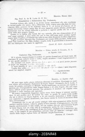 Nuova edizione aumentata e riveduta dell'unico metodo accélérazionale per imparare a parlare, leggere e scrivere la lingua tedesca - 043. Banque D'Images