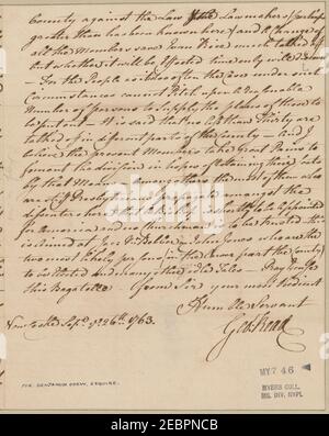 Lisez, George. Newcastle. À Benjamin Chew Banque D'Images