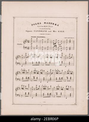 Souvenir de ballet, polka mazurka de Faust Banque D'Images