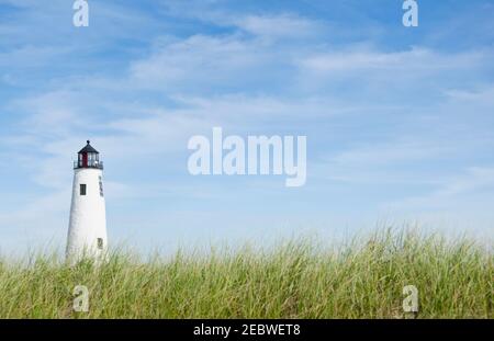 États-Unis, Massachusetts, Nantucket, Great point, phare de Great point Banque D'Images