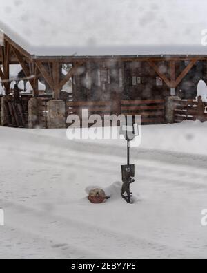 Paysage d'hiver dans la vallée de Szalajka Hongrie. Paysage incroyable dans le parc national de Bukk près de Miskolc City. À côté de la ville de Lillafured. Belle vue Banque D'Images