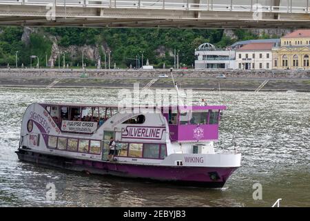 Croisières Silverline, promenades en bateau sur le Danube, Budapest, Hongrie. Banque D'Images