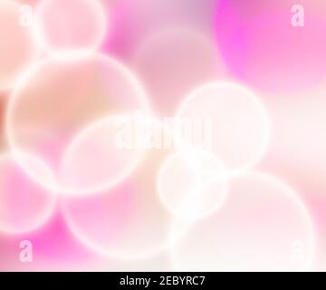 Magnifique arrière-plan bokeh rose et orange avec lumières et cercle flou. Toile de fond bokeh abstraite Banque D'Images