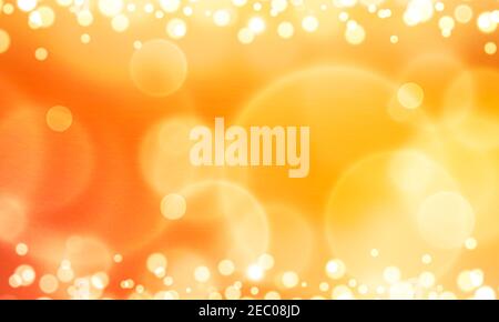 Fond orange avec lumières douces et concept abstrait. Nouveau fond bokeh Banque D'Images