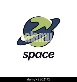 Modèle vectoriel de symbole d'inspiration pour le logo Planet Illustration de Vecteur