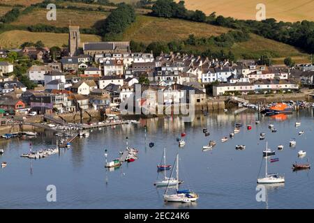 Salcombe, ville et port de Portlerouth en bas Banque D'Images