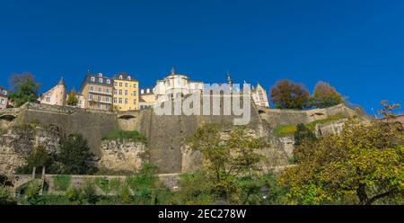 Luxembourg ville, capitale du Grand-Duché de Luxembourg, vue sur la vieille ville Banque D'Images