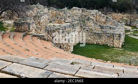 Ruines de l'ancien amphithéâtre grec de Chersonesos Banque D'Images