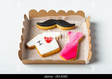 assortiment de biscuits faits main comme cadeau pour les pères jour Banque D'Images