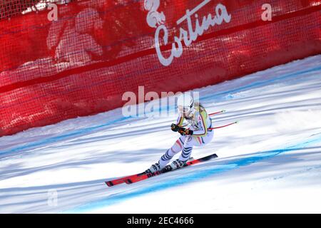 WEIDLE Kira (GER) en action lors des Championnats du monde DE SKI alpin 2021 FIS - descente - femmes, course de ski alpin à Cortina (BL), Italie. , . Février 13 2021 (photo d'IPA/Sipa USA) crédit: SIPA USA/Alay Live News Banque D'Images