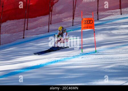 SIEBENHOFER Ramona (AUT) en action lors des Championnats du monde DE SKI alpin 2021 de la FIS - descente - femmes, course de ski alpin à Cortina (BL), Italie. , . Février 13 2021 (photo d'IPA/Sipa USA) crédit: SIPA USA/Alay Live News Banque D'Images