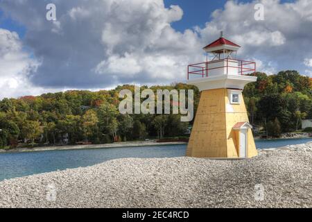 Le phare de Lion's Head, en Ontario, au Canada Banque D'Images