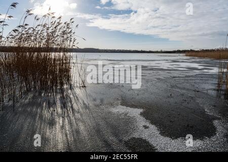 Scènes autour du réservoir Wintersett en hiver Banque D'Images