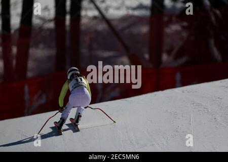 Cortina (BL, Italie. 13 février 2021. Cortina (BL), Italie, Olympia delle Tofane, 13 février 2021, WEIDLE Kira (GER) en action pendant 2021 FIS Championnats du monde ALPIN DE SKI - descente - femmes - course de ski alpin crédit: Luca Tedeschi/LPS/ZUMA Wire/Alay Live News Banque D'Images