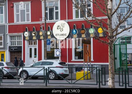 Reykjavik Islande - novembre 2. 2019: Bar dans un ancien bâtiment dans le centre ville Banque D'Images