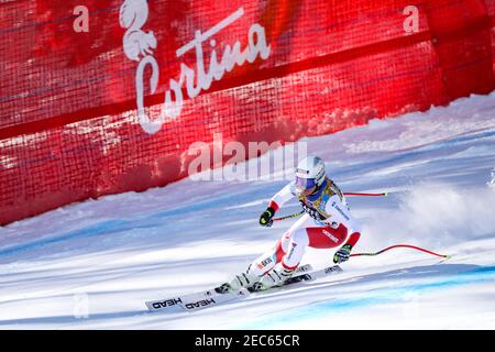 Cortina (BL, Italie. 13 février 2021. Cortina (BL), Italie, Olympia delle Tofane, 13 février 2021, Corinne SUTER SUI pendant 2021 FIS Championnats du monde DE SKI alpin - descente - femmes - course de ski alpin crédit: Luca Tedeschi/LPS/ZUMA Wire/Alay Live News Banque D'Images