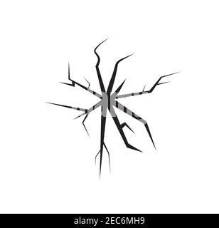 Trou de fissure noir. Illustration vectorielle Illustration de Vecteur