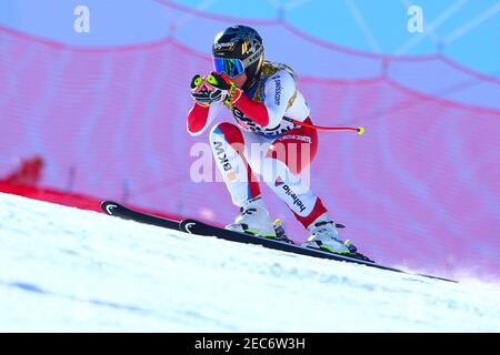 GUT-BEHRAMI Lara (SUI) Médaille de bronze lors des Championnats du monde DE SKI alpin 2021 de la FIS - descente - femmes, course de ski alpin à Cortina (BL), Italie, février 13 2021 Banque D'Images