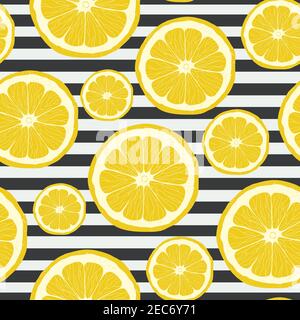 Motif sans coutures avec citrons. Illustration de Vecteur