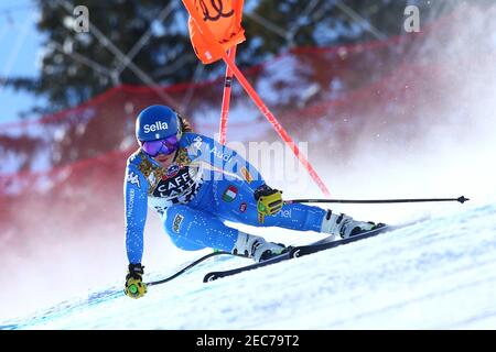 2021 FIS ALPINE WORLD SKI CHAMPIONSHIPS, TRA - DH FEMMES Cortina d'Ampezzo, Vénétie, Italie. , . 2021-02-13 - Friday image shows CURTONI Elena (ITA) pendant 2021 FIS Alpine World SKI Championships - Downhill - femmes, course de ski alpin à Cortina (BL), Italie, février 13 2021 (photo par IPA/Sipa USA) Credit: SIPA USA/Alay Live News Banque D'Images