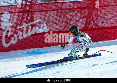 Cortina (BL, Italie. 13 février 2021. Cortina (BL), Italie, Olympia delle Tofane, 13 février 2021, FERK Marusa (SLO) pendant 2021 FIS Championnats du monde ALPIN DE SKI - descente - femmes - course de ski alpin crédit: Sergio Bisi/LPS/ZUMA Wire/Alay Live News Banque D'Images