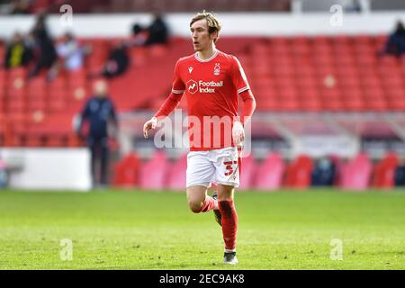 NOTTINGHAM, ANGLETERRE. 13 FÉVRIER ; James Garner (37) de la forêt de Nottingham lors du match de championnat Sky Bet entre la forêt de Nottingham et Bournemouth au City Ground, Nottingham, le samedi 13 février 2021. (Credit: Jon Hobley | MI News) Credit: MI News & Sport /Alay Live News Banque D'Images