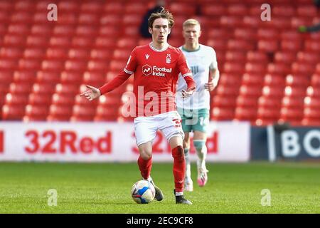 NOTTINGHAM, ANGLETERRE. 13 FÉVRIER ; James Garner (37) de la forêt de Nottingham lors du match de championnat Sky Bet entre la forêt de Nottingham et Bournemouth au City Ground, Nottingham, le samedi 13 février 2021. (Credit: Jon Hobley | MI News) Credit: MI News & Sport /Alay Live News Banque D'Images