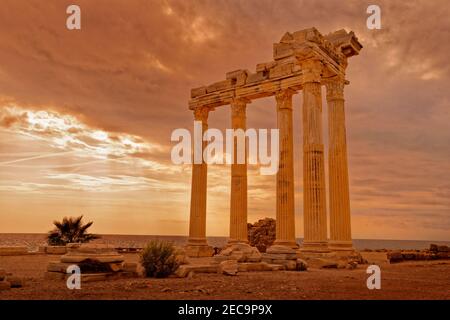 Temple d'Apollon à côté, province d'Antalya, Turquie. Banque D'Images