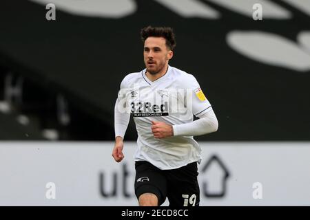 Derby, Royaume-Uni. 13 février 2021. Lee Gregory #19 du comté de Derby à Derby, Royaume-Uni, le 2/13/2021. (Photo de Conor Molloy/News Images/Sipa USA) crédit: SIPA USA/Alay Live News Banque D'Images