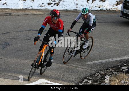 Jack Haig de Bahreïn - victorieux et Patrick Konrad de BORA - hansgrohe pendant le Tour de la Provence, étape 3, Istres – Chalet Reynard ( Mont Ventoux ) le 13 février 2021 à Béthin, France - photo Laurent Lairys / DPPI Banque D'Images