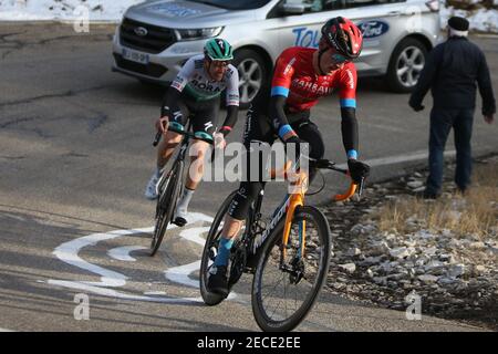 Jack Haig de Bahreïn - victorieux et Patrick Konrad de BORA - hansgrohe pendant le Tour de la Provence, étape 3, Istres – Chalet Reynard ( Mont Ventoux ) le 13 février 2021 à Béthin, France - photo Laurent Lairys / DPPI Banque D'Images