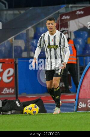 Naples, Campanie, Italie. 13 février 2021. 13/02/2021 Napoli, Stadio Diego Armando Maradona, incontro di calcio valevole per il Campionato di série A 2020/21 tra SSC Napoli vs FC Juventus.in foto: Cristiano Ronaldo crédit: Fabio Sasso/ZUMA Wire/Alay Live News Banque D'Images